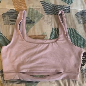 Cropped bra workout shirt